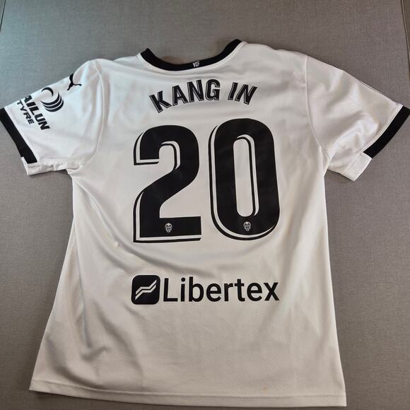 Puma Valencia CF 2019/20 Home Jersey Soccer Shirt Kang In #20 Bwin La Liga L - Picture 1 of 15